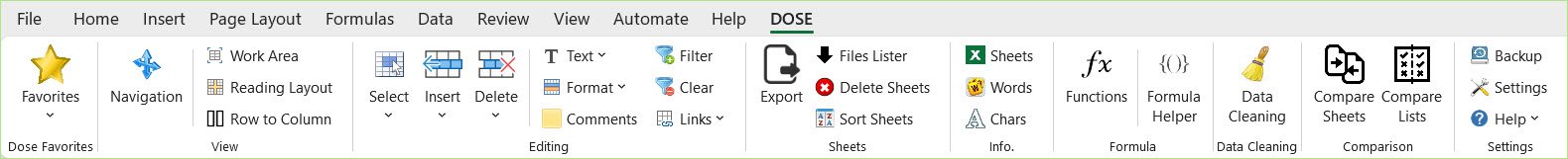 Click to view Dose for Excel 3.1.4 screenshot