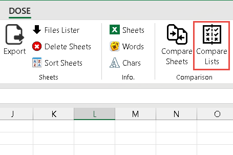 Excel Compare Lists