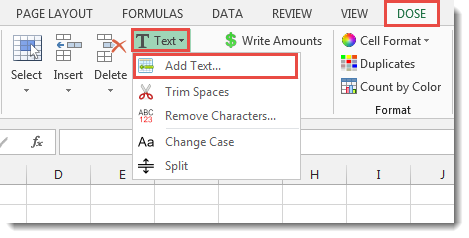 Excel Insert Text Before Or After